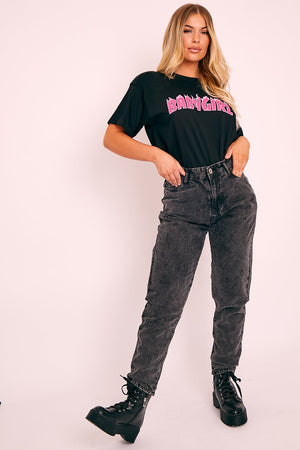 Black Baby Girl Pink Flames T-shirt - Zeila