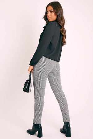 Black Bow Neckline Lightweight Blouse - Flossie
