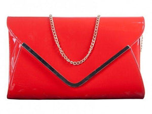 Ember Envelope Gold Trim Clutch Bag