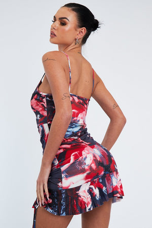 Multi Renaissance Print Mini Dress - Amica