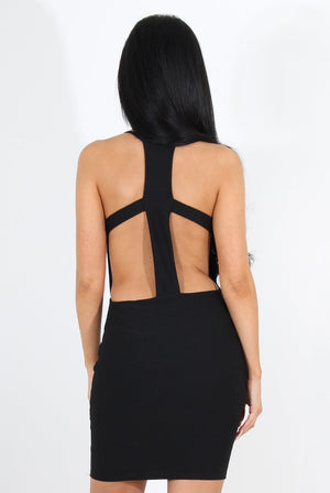 Kayla Black Cut Out Plunge Mini Dress