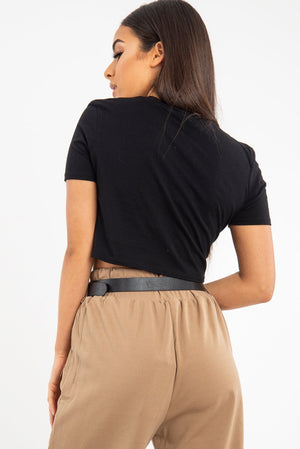 Black Gold Studded Tiger NYC T-Shirt - Calyssa