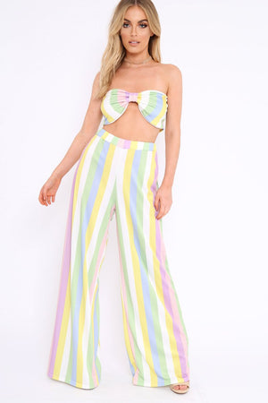Pastel Coloured Stripe Co-Ord Set - Haddy