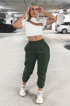 Khaki Oversized Joggers - Erica