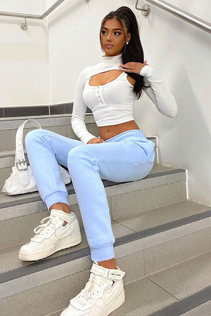 Blue Slim Fit Joggers - Chaise