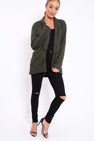 Khaki Shimmery Cardigan - Nicky